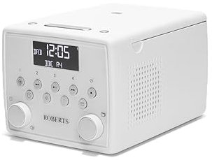 Roberts SOUND49 FM/DAB/DAB+ Digital Radio with Bluetooth, Alarms and CD Player, White