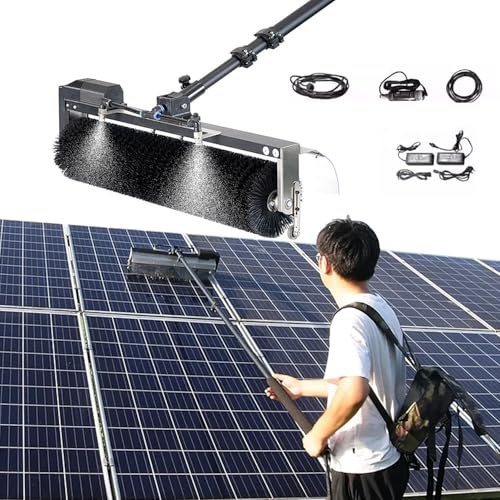 dosiwlatever Solar-reinigungsbürste/waschbürste Auto mit Nass- und Trockenwasserreinigung mit Teleskopstange aus Aluminiumlegierung, 60 cm/23,6 Zoll Handrollenbürste, 750cm/24.6ft