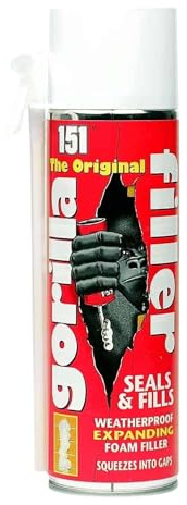 FERRIS | The Original Gorilla Filler [1 x 500ml] Weatherproof Expanding Foam Filler | Securely Seals & Fills, Squeezes into Gaps | Suitable for Filling, Sealing Gaps & Cavities