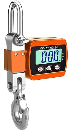 Digital hängande fiskvåg, LCD-skärm 0,05-500 kg bärbar enhetsbrytare lb N flerfärgad(Oranje)