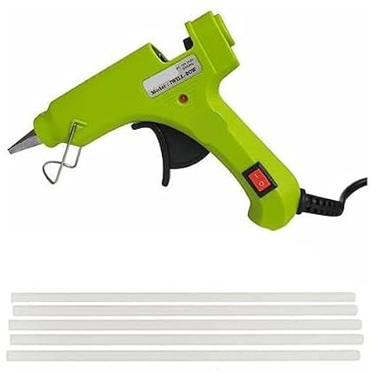 Eclet Pistola per colla con bastoncini di colla a caldo da 40 W con antigoccia per arti e mestieri, progetti fai da te, pistola per colla a prova di perdite con forti bastoncini di colla gommata H
