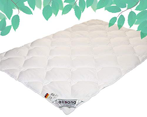 allsana Tencel® Klimafaser Duo-Steppbett 135x200 cm | warme Lyocell Winterdecke für Allergiker | waschbar | atmungsaktive Bettdecke aus Naturfaser bei Allergie | Markenqualität Made in Germany