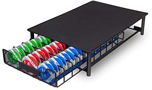 Coffee Pod Holder | 60 Pod Capsules T-Disc Holder | Drawer Dispenser | Coffee Machine Stand in JET BLACK by Kitchen Stars