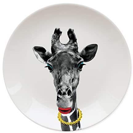 MUSTARD M 12006D Fun Dining Assiette Dîner Sauvage Giraffe, Imprimer
