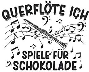 Querflöte Ich Spiele Für Schokolade: Notenheft: DIN A5 - 6x9 Zoll - 120 Seiten – Notensysteme | Notenblock Flöte Musikschule Flötenspieler Flötist