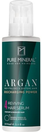 PURE MINERAL - Schützendes Haarserum mit Arganöl - 100ml | Das Arganöl-Serum glättet die Längen, schützt trockene Spitzen und hilft, Frizz zu kontrollieren.