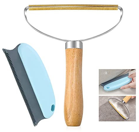 YSUVIN Levapelucchi Manuale, 2 PCS Metallo Rimuovi Pelucchi & ABS Fuzz Rasoio, Elimina Pelucchi Riutilizzabile Leva Peli Animali per Abbigliamento Fuzz, Tappeto, Peli di Animali Domestici