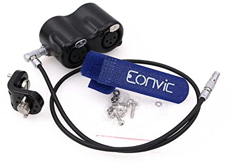 EONVIC A-Box Splitter Audio Cable for ARRI ALEXA Mini LF Right Angle 6Pin to 2 X 3-Pin Balanced XLR Line-Level Inputs Cable for RED V-Raptor