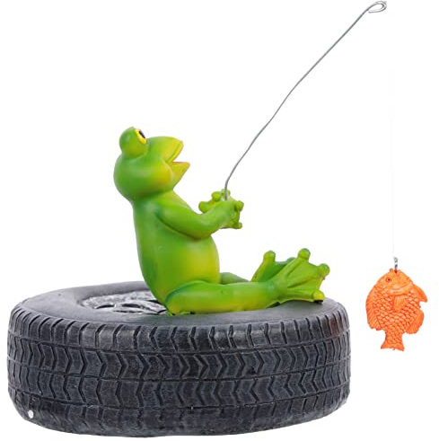 Happyyami Resin-froschskulptur Für Garten Wasserschwimmende Dekoration Für Teich Und Handgefertigte Harzfigur Mit Feiner Oberfläche Geschenkidee Für