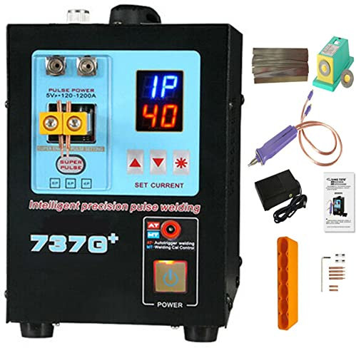 Saldatrice a Punti Senza Fili Saldatrice a Punti a Impulsi Apparecchiatura Per Saldatura a Batteria Portatile Per Costruzione Di Pacchi Batterie Al Litio 18650 14500, Saldatrice a Punti 737g,110-220v