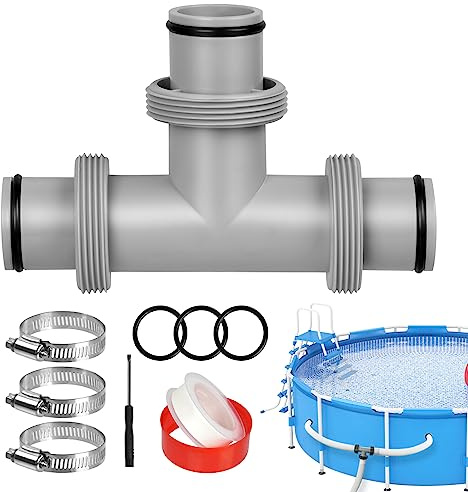 T-Stück Schlauchverbinder 38mm Pool Schlauchverbinder,Pool T Stück 38mm,Poolschlauch Adapter für Intex Bestway Coleman,Pool Schlauchverbinder Verlängerung,Pool Anschlussset für Poolschläuche