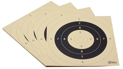 Lot de 50 cibles de tir P25 - 26 x 26 cm - Carton de 200 g/m² - Idéal pour le tireur sportif - Grille de 1 cm