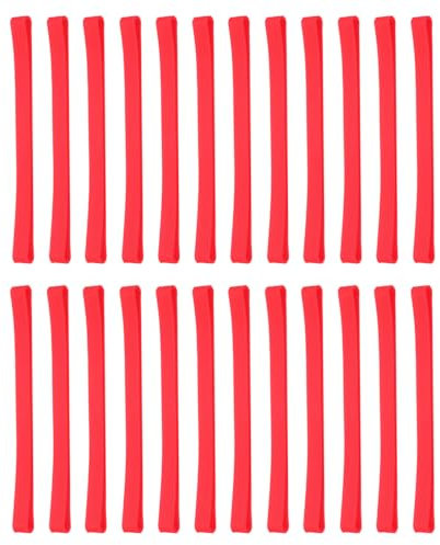PATIKIL 5.5 Rubber Bands, 24 Pcs Durable Elastic Stretchy Bands for Books, Notebooks, Art, Traps, Exercise, Cooking, Red