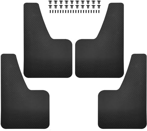 MOTOHIRO Paraspruzzi in fibra di carbonio Paraspruzzi for Ford Transit Connect Custom Tourneo MK5 MK6 MK7 MK8 Paraspruzzi sportivi Parafanghi E-150 E250 paraspruzzi per auto (Size : 4Pcs Black)