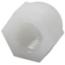100 Stück M4 Hutmuttern, schwarze Nylon-Kunststoff-Eichel-Kuppelkopf-Sechskantmuttern (Color : White, Size : M4)