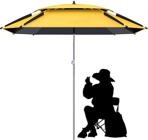 Parasol de Plage, Parasol de Plage étanche avec Protection UV, Facile à Ouvrir et à Fermer, for Piscine et Plage(Size:220cm(7.2ft))