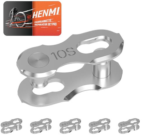 HENMI Fahrradkettenglied 10-Fach,6 paar Kettenverschluss Fahrrad für 10 Geschwindigkeit Fahrradkette,Fahrrad Kettenschloss Schnelles An- und Abbauen