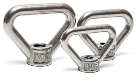 KVLHCSVA 10 Stück M3 M4 M5 M6 M8 M10 M12 Ringmutter Edelstahl Marine Hebe-Ringmutter Ringmuttern Schlaufenloch für Maschinen und Geräte