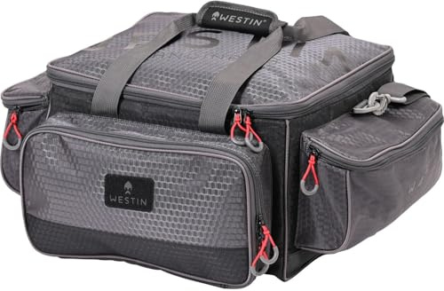 Westin W4 Jumbo Lure Loader 4 Boxes Large Titanium Black - Angeltasche, Kunstködertasche, Wallet, Tasche für Kunstköder, Köderbox