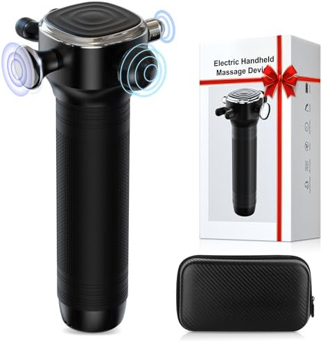 Sgakgu 8000 tr/min Pistolet de Massage Musculaire Masseur électriques portables Avec Batterie 3000mAh | 5 Têtes De Massage | 5 niveaux de vitesse Pour Soulagement des douleurs musculaires (M)