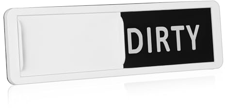 Magnetisches Geschirrspüler Schild Sauber/schmutzig Weiß Acryl 1 Stück | Klar Erkennbar, Universell Einsetzbar, als Indikator für Alltag in Küche