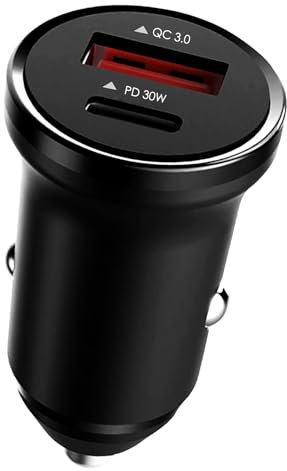 Carica Batteria per Auto, Caricatore Accendisigari, 54W Total Presa Accendisigari USB C PD & QC 3.0 Fast Charging Caricabatterie, Auto Accendisigari USB C 12V, per Phone Tablet LG