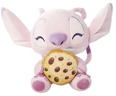 Simba Disney Angel Kuscheltier mit Cookie – Plüschfigur zum Knuddeln, mit schokoladigem Keks, beliebter Disney-Klassiker für Fans und Kinder, rosa, 25 cm, ab 0 Jahren