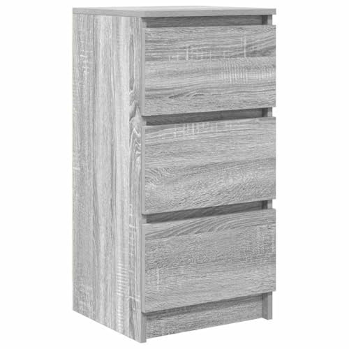HETFTJN Küchenmöbel Einzelteile Schuhschrank Barschrank Geschirrschrank - Sideboard Grau Sonoma 37,5x35x76 cm Holzwerkstoff für Flur Küche Esszimmer Badezimmer