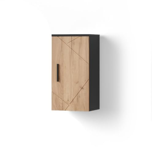 Livinity Badschrank Ronco, Goldkraft Eiche/Anthrazit, 30 x 59 cm
