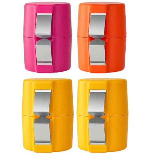 4 PCS Egg Peeler, Efficient Egg Shell Opener for Hard Boiled Eggs, Handheld Egg Cracker Tool, Quick Egg Opener Tool for Kitchen, Camping, and Restaurant Use,Yellow, Orange, Pink