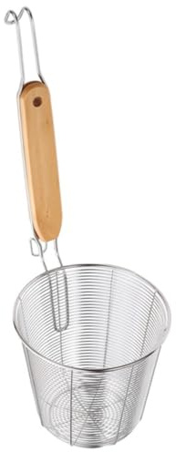 LALADEFIEE Passoire à Pâtes Acier Inoxydable Panier Passoire à Nouilles Résistant Rouille Cuillère Écumoire Légère avec Anse pour Cuisine Professionnelle et Maison