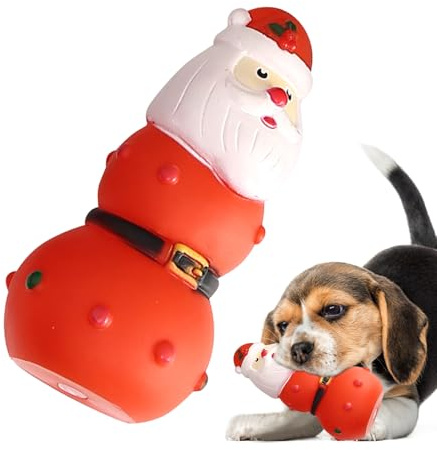 Hundtuggleksak | Slitstarka hundpipande leksaker | Jultema barnleksaker, husdjursleksaker kul för inomhusvalpar och hundar tuggar och