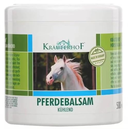Bálsamo de Caballo Efecto Frío Relajante 500ml – Gel de Masaje Corporal con Mentol, Árnica y Castaño de Indias – Gel Refrescante para Cuidado de Piernas, Espalda y Alivio Muscular