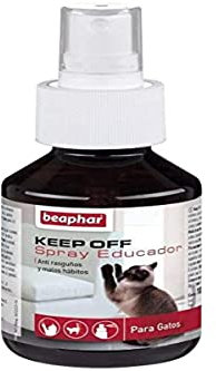 Beaphar Keep Off - Spray Educador Gatos - Anti-arañazos - Frena los Malos hábitos - Protege sofás y mobiliario - Eficacia Repelente Inmediata - 100ml