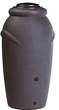 Barril de agua de lluvia 210L Aquacan Baby de plastico en color antracita 59,6 (largo) x 56 (ancho) x 118,3 (altura) cm