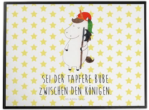 Mr. & Mrs. Panda Schreibunterlage Einhorn Junge - Geschenk, Einhörner, Unicorn, schreibauflage, Schreibtisch Unterlagen, schreibtischunterlage, schreibtischunterlagen, Schreibtischauflage, Bube