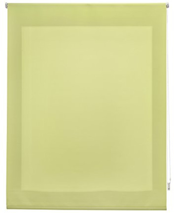 Uniestor Tenda a rullo traslucida tinta unita - Verde pistacchio, 160 x 175 cm (Larghezza x Altezza) | Dimensioni del tessuto 157 x 170 cm. Tenda avvolgibile traslucida