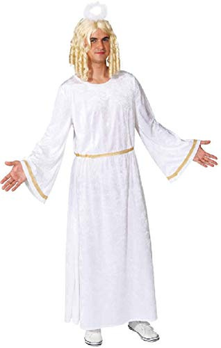 O7346-58-60 weiß Gold Herren Kleid Engels Kostüm Engelchen Gr.58-60