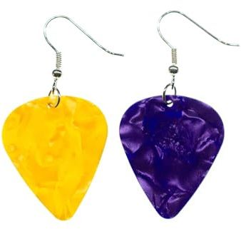Miniblings Plektrum Plektron Ohrringe Hänger Gitarre Bunt versilbert | Ohrschmuck, sorgfältig in Berlin gefertigt, ein Stück mit Persönlichkeit
