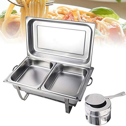 Berkalash Edelstahl Speisenwärmer Behälter Chafing Dish Warmhaltegerät Warmhaltebehälter