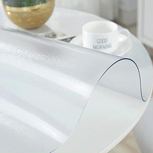 2mm Tischfolie Transparent Matt,Klar Tischdecke Tischschutz Schutzfolie Abwaschbar weich PVC Kunststoffplatte,Keine Blasenbildung,für Glastisch & Hochglanzlack neu im Sortiment (80cm(32in))