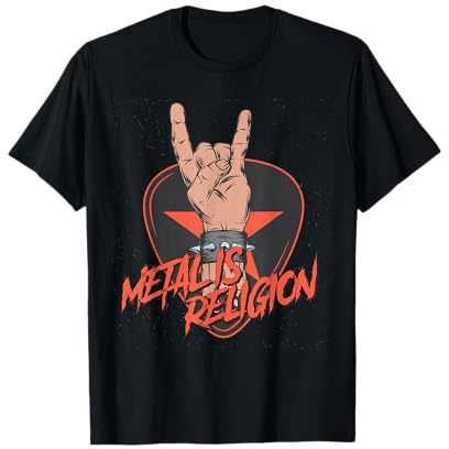 Metal Is Religion Heavy-Metal Rock Musik Pommesgabel T-Shirt