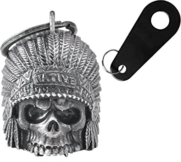 3D Motorcycle Bell with Hanger for Biker, Good Luck Biker Bells & Motorcycle Accessories, Key Chain with Colorful Luck Bell