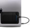 Afterplug Pochette adhésive à 2 Compartiments pour Ordinateur Portable, Compatible avec SSD Portable Externe, Magic Mouse, câble USB et Plus - Noir