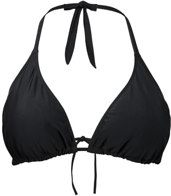 Black Bikini Swimsuit Top - DD DDD Large Bust Breasts Bathing Suit Top Only - Big Plus Size Bra for Women Ladies Teens Girls - Thick Comfy Back Neck String Tie - Unlined No Underwire Swim Bralette,