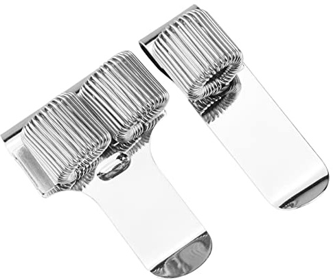 LAMXD 2-pack pennhållare klämmor 40 mm stål pennhållare rostfritt stål pennhållare med enkel, dubbel och ett hål metall pennhållare pennhållare pennögla klämma för anteckningsbok och kontor whiteboard