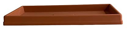 Garden Italia Vasi Sottovaso Rettangolare in Resina LRT 90 cm. Interno 85 x 33 in Resina Colore Terracotta Made in Italy per Esterni - infrangibile - Resistente al Gelo - Robusto