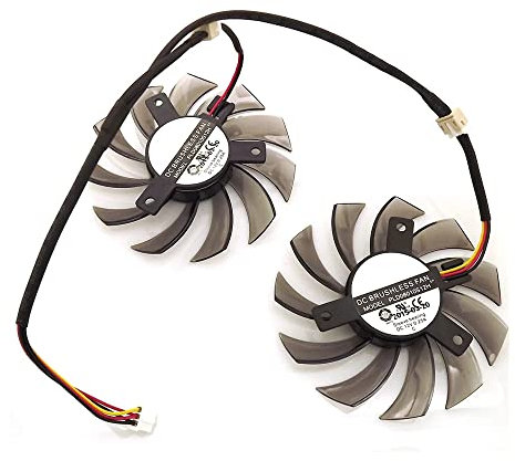 RAKSTORE PLD08010S12H Grafikkarten Lüfter Kompatibel mit Gigabyte 6850 7970 GTX 460 GTX 560 Ti R7 270x 260x Leiser Kühler Lüfter Ersatzlüfter (2 Pin+3Pin)