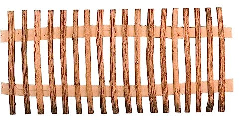 TETZNER&JENTZSCH MARRE-Lattenzaun Haselnuss 180 x 80 cm Lattenabstand 6 cm, Querriegel halbrund