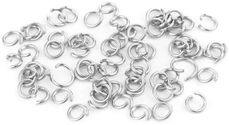 DC 200 Stück goldfarbene Biegeringe aus Edelstahl, Zubehör für Lieferanten, Verschlüsse für Halskettenverbinder, Kettenglieder, DIY-Schmuckherstellung, 0,5 x 2,5 mm